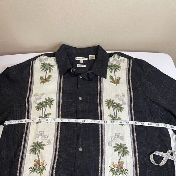Burma Bibas|100% Rayon|Classic Fit|Palm Trees|Button up|Large - Picture 4 of 9